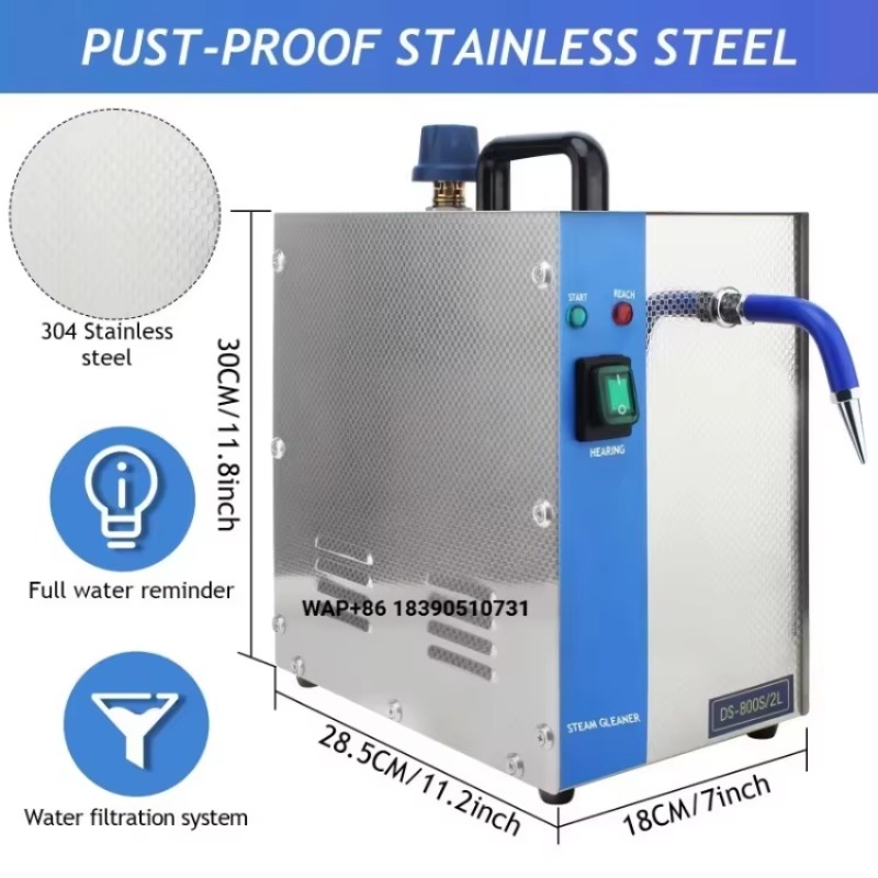 Jewelry Steam Cleaner Professional 2L - เครื่องทำความสะอาดเครื่องประดับด้วยไอน้ำแบบมืออาชีพ สีขาว 4 บาร์ 1300 วัตต์
