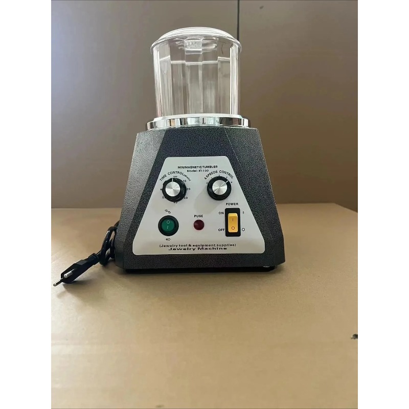 Jewelry Magnetic Tumbler Polisher Pin - KT-100 เครื่องขัดแบบหมุนแม่เหล็กขนาดเล็ก, เครื่องขัดแบบหมุนปรับความเร็วได้, เหมาะสำหรับงานขัดเครื่องประดับและชิ้นส่วนที่มีความละเอียดสูง