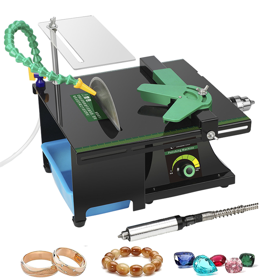 Bench Buffer Jewelry Polishing Machine - อัพเกรดเครื่องประดับขัดบัฟเฟอร์เครื่อง Bench เครื่องกลึง Rock ขัดปรับ Mini
