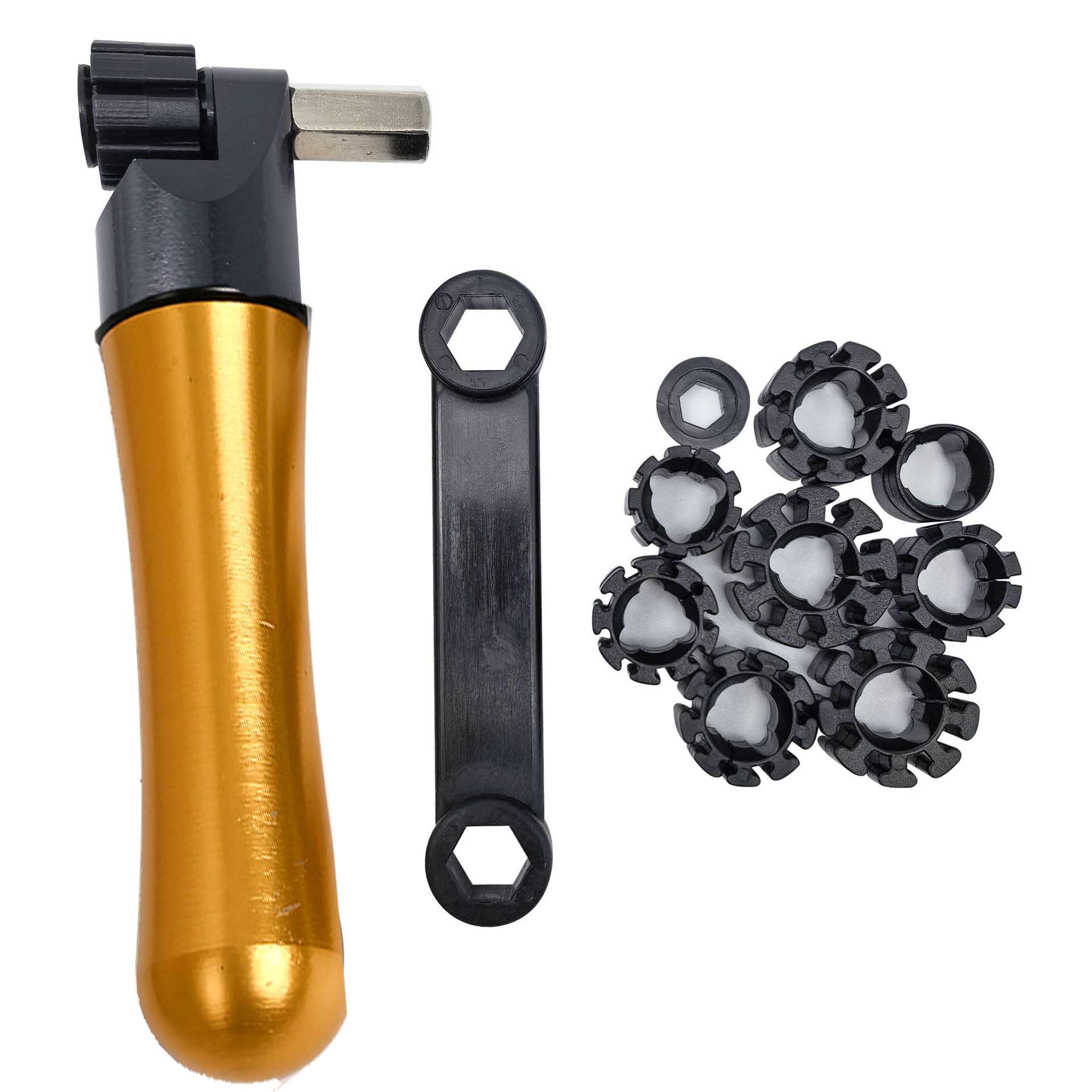 Ring Clamp Wood Jewelry Setting Tool - แคลมป์ยึดแหวนพร้อมด้ามจับทองเหลือง/ไม้ เครื่องมือฝังเพชร ชุดเครื่องมือประดิษฐ์เครื่องประดับ อุปกรณ์ทำเครื่องประดับ
