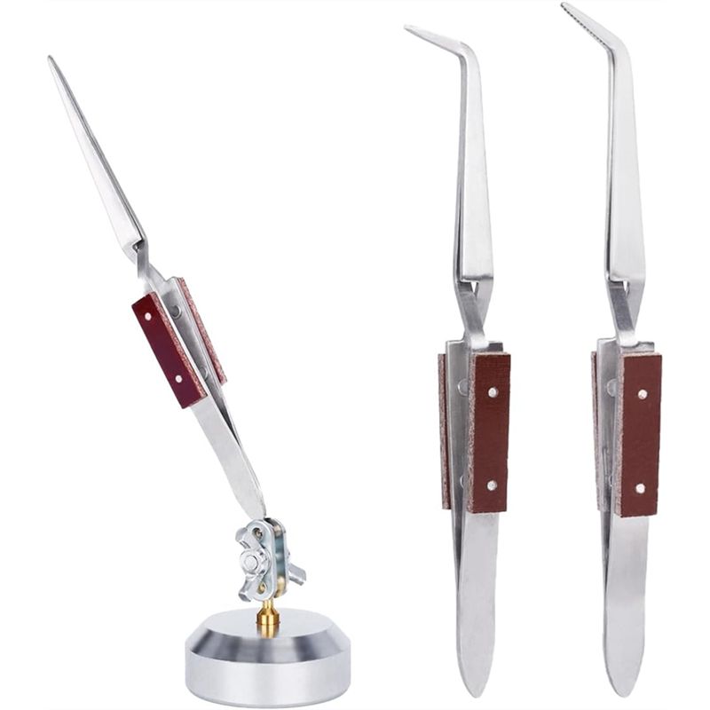 Third Hand Soldering Tweezers Base - มือที่สามสำหรับงานบัดกรี พร้อมหมุนได้ 360 องศา ° ฐานหมุน,