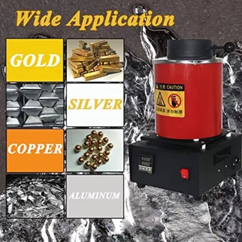 Gold Melting Furnace Crucible 2Kg - 【สินค้าขายดี】เตาหลอมทองไฟฟ้า NIUPIKA รุ่นปี 2026 พร้อมเบ้าหลอมขนาด 2