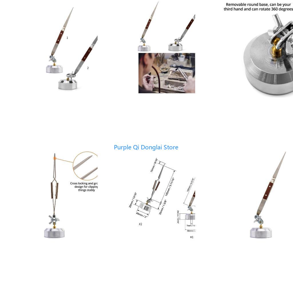 Third Hand Soldering Tweezers Base - L21E แหนบมือที่สาม การประสาน แหนบพร้อมฐานหมุนได้สำหรับการซ่อมเครื่องประดับ