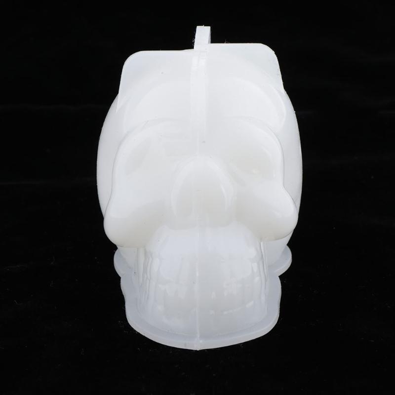 Casting Mold Jewelry Silicone Rubber - N5KA Skull อีพ็อกซี่เรซินแม่พิมพ์เทียนฮาโลวีนแม่พิมพ์ซิลิโคน DIY หัตถกรรมสบู่ปูนปลาสเตอร์หล่อเครื่องมือ