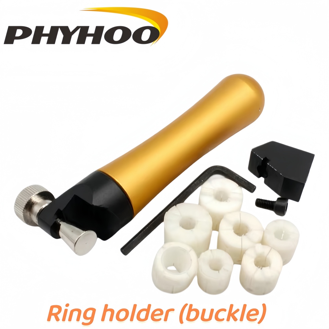 Ring Clamp Wood Jewelry Setting Tool - ชุดเครื่องมือจัดตำแหน่งแหวน PHYHOO พร้อมที่จับไม้ อุปกรณ์จัดตำแหน่งสำหรับงานเครื่องประดับ ชุดเครื่องมือติดตั้งเพชร