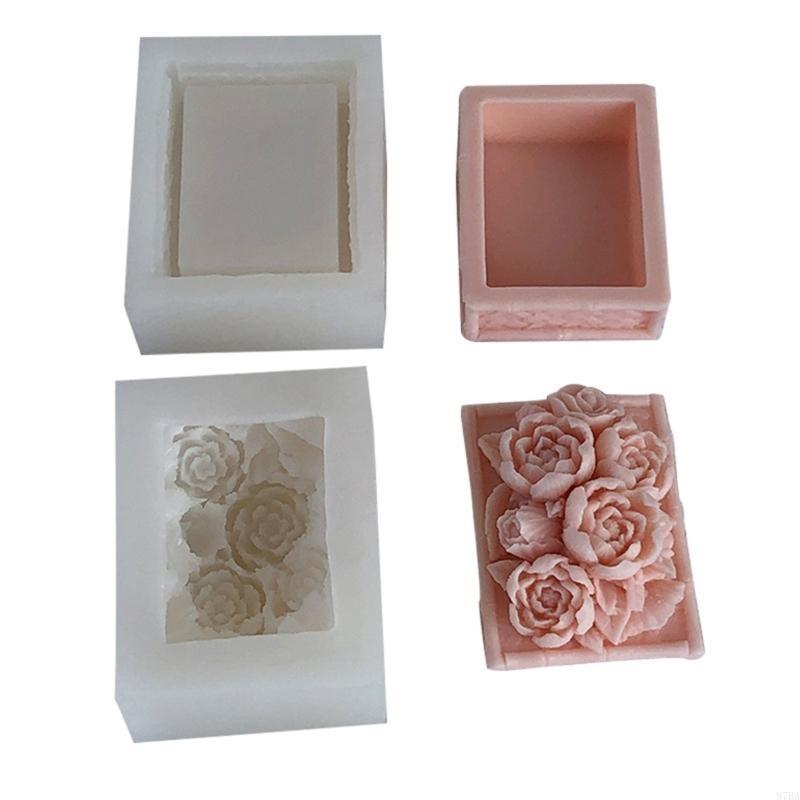 97BA Peony กล่องเก็บอีพ็อกซี่เ - Casting Mold Jewelry Silicone Rubber บทวิจารณ์และราคา