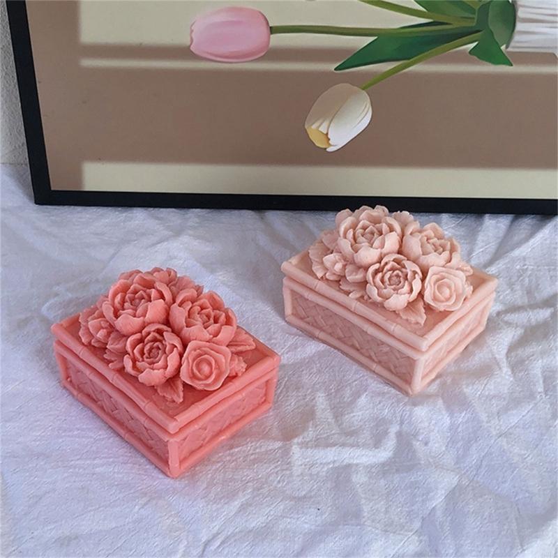 97BA Peony กล่องเก็บอีพ็อกซี่เ - Casting Mold Jewelry Silicone Rubber บทวิจารณ์และราคา