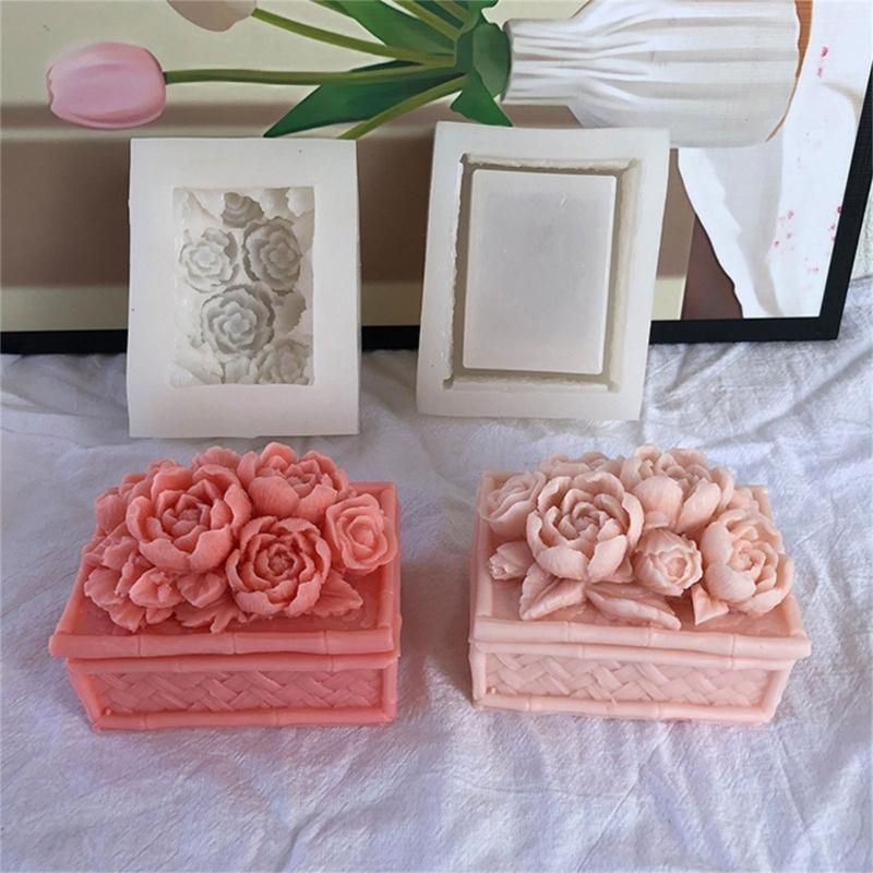 97BA Peony กล่องเก็บอีพ็อกซี่เ - Casting Mold Jewelry Silicone Rubber บทวิจารณ์และราคา