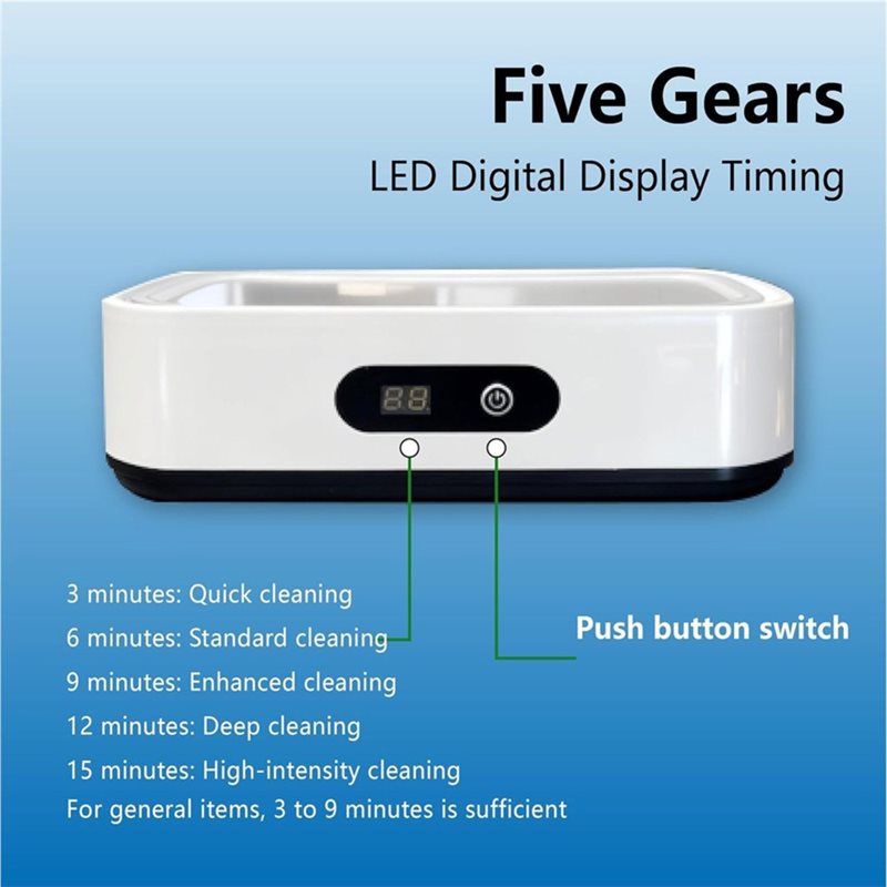 B06B-เครื่องทำความสะอาดเครื่อง - Ultrasonic Jewelry Cleaner Digital Timer บทวิจารณ์และราคา