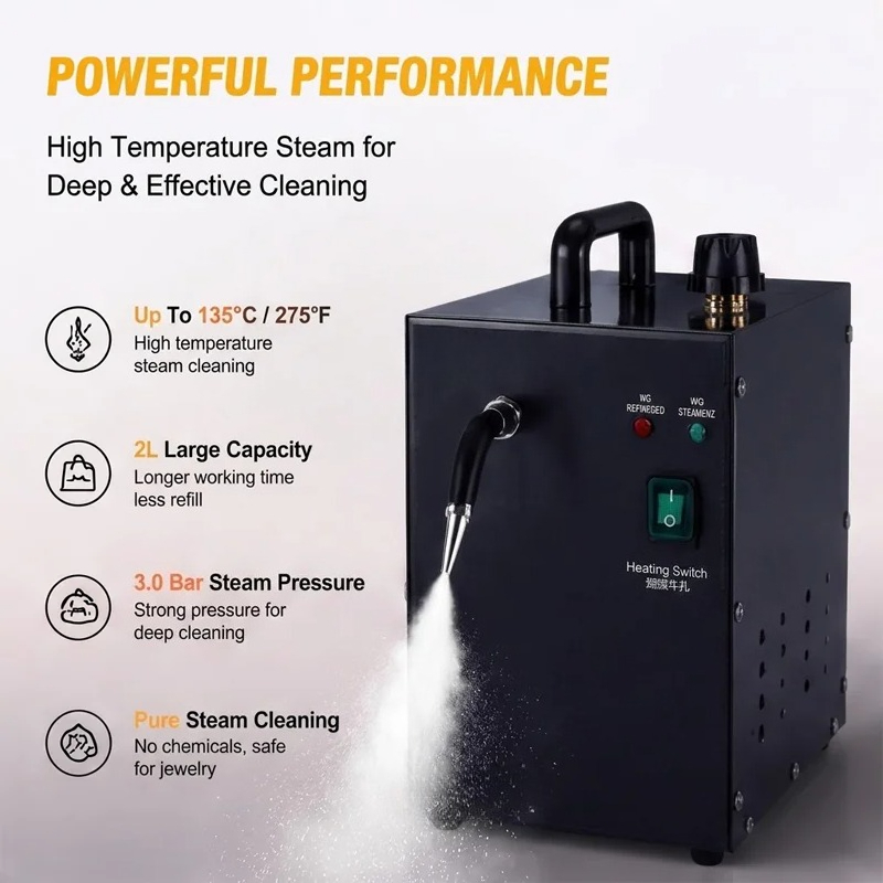 เครื่องทำความสะอาดด้วยไอน้ำสำห - Jewelry Steam Cleaner Professional 2L บทวิจารณ์และราคา