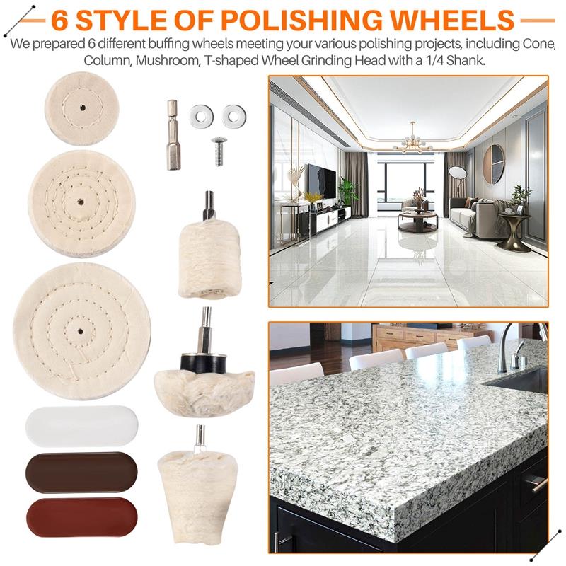 10 ชิ้น Buffing Pad ล้อขัดชุด  - Jewelry Polishing Rouge Buffing Compound บทวิจารณ์และราคา