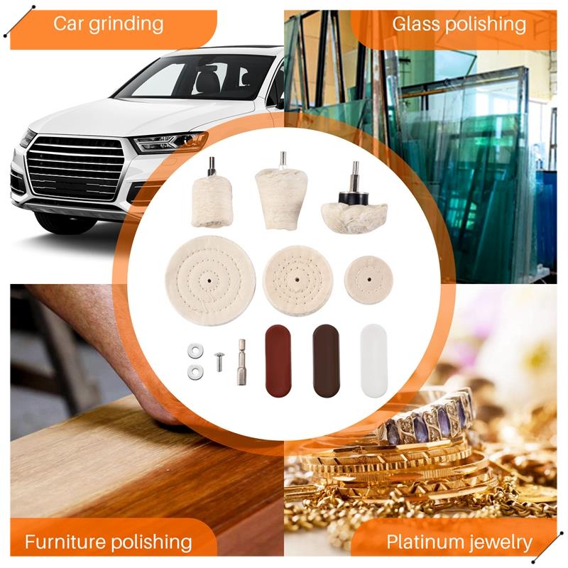 10 ชิ้น Buffing Pad ล้อขัดชุด  - Jewelry Polishing Rouge Buffing Compound บทวิจารณ์และราคา