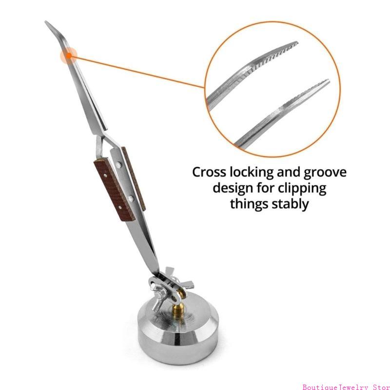 E1PE ล็อค ประสาน แหนบ 360 ° ฐา - Third Hand Soldering Tweezers Base บทวิจารณ์และราคา