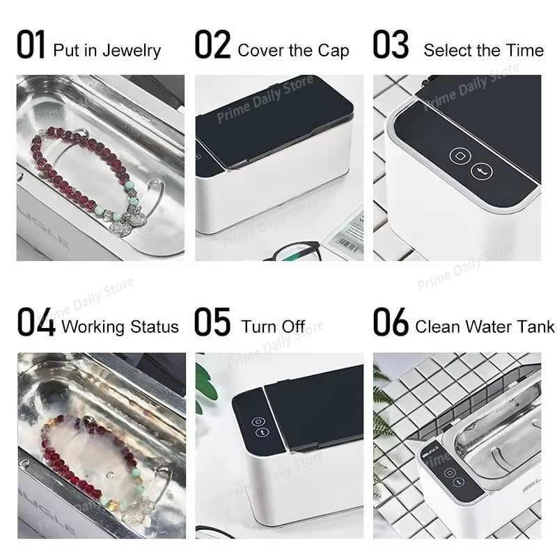 เครื่องทำความสะอาดอัลตราโซนิกส - Ultrasonic Cleaner Machine Glasses Denture บทวิจารณ์และราคา