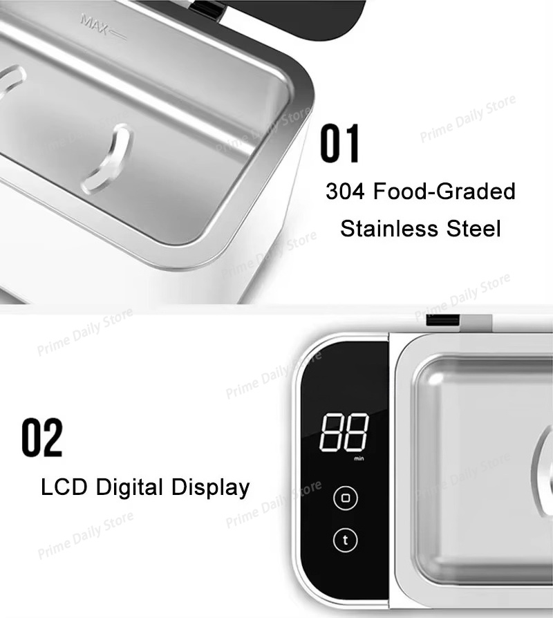 เครื่องทำความสะอาดอัลตราโซนิกส - Ultrasonic Cleaner Machine Glasses Denture บทวิจารณ์และราคา