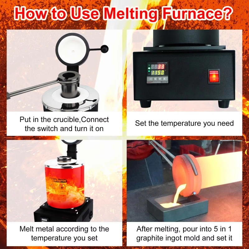 เตาหลอมทองดิจิทัลขนาดเล็ก 2000 - Gold Melting Furnace Crucible 2Kg บทวิจารณ์และราคา