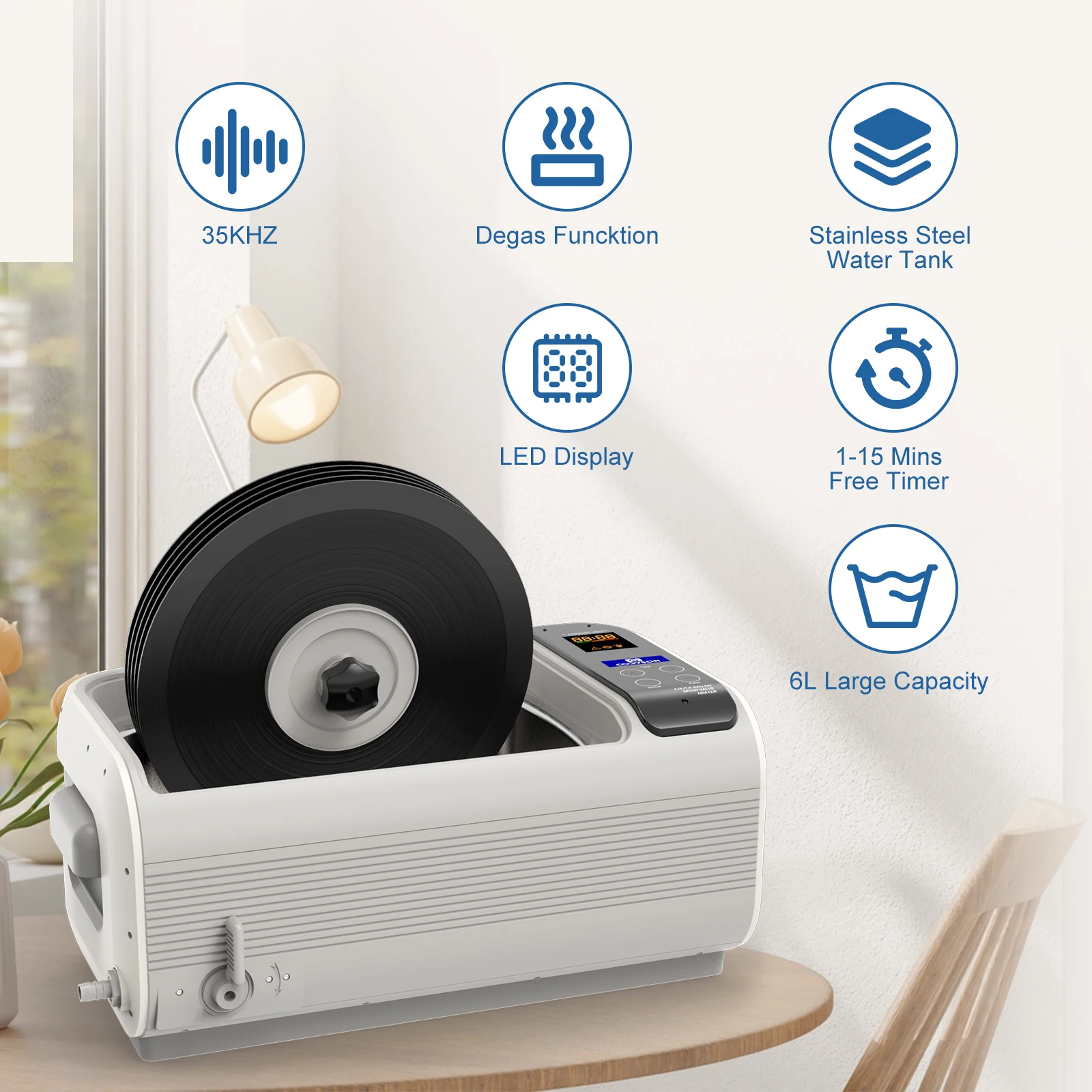 เครื่องทำความสะอาดด้วยคลื่นอัล - Ultrasonic Jewelry Cleaner Digital Timer บทวิจารณ์และราคา