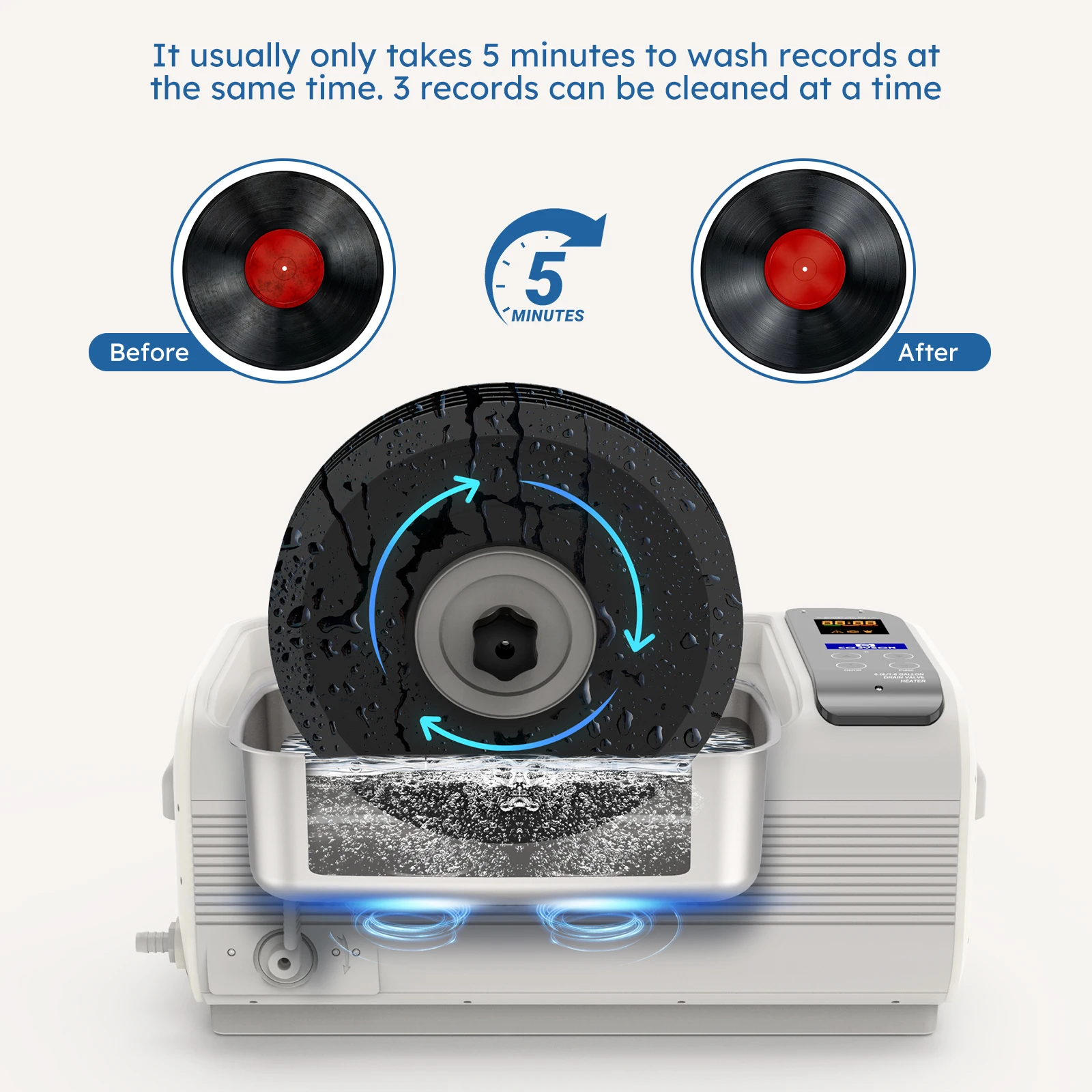 เครื่องทำความสะอาดด้วยคลื่นอัล - Ultrasonic Jewelry Cleaner Digital Timer บทวิจารณ์และราคา