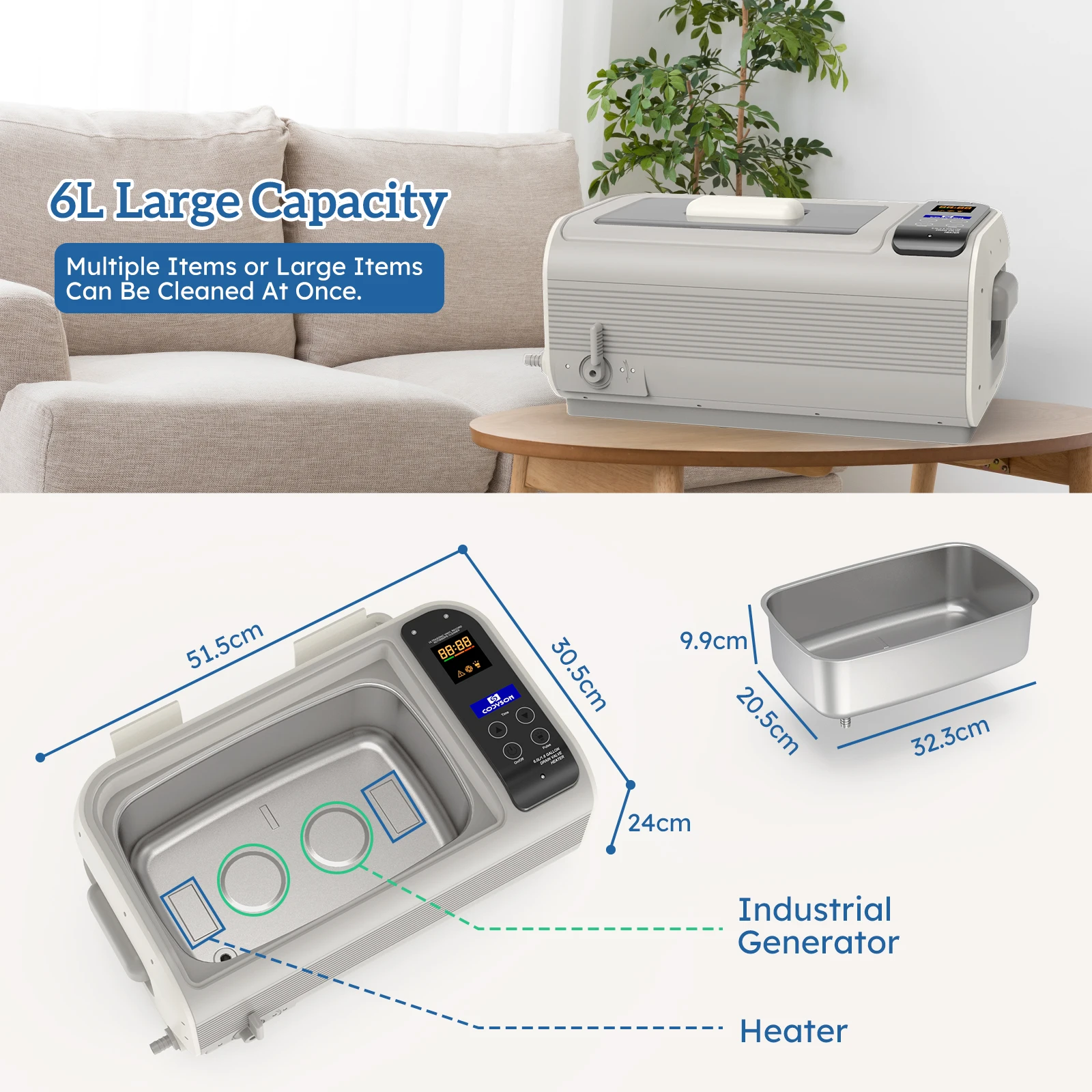เครื่องทำความสะอาดด้วยคลื่นอัล - Ultrasonic Jewelry Cleaner Digital Timer บทวิจารณ์และราคา
