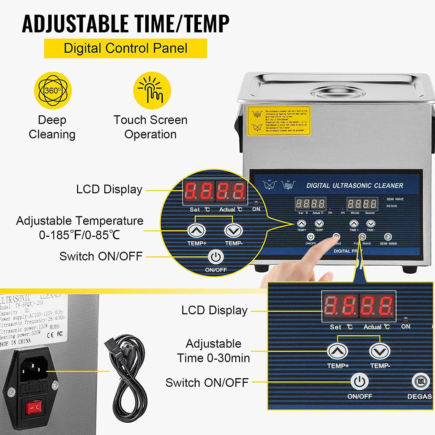 เครื่องทำความสะอาดอัลตราโซนิกแ - Ultrasonic Jewelry Cleaner Digital Timer บทวิจารณ์และราคา