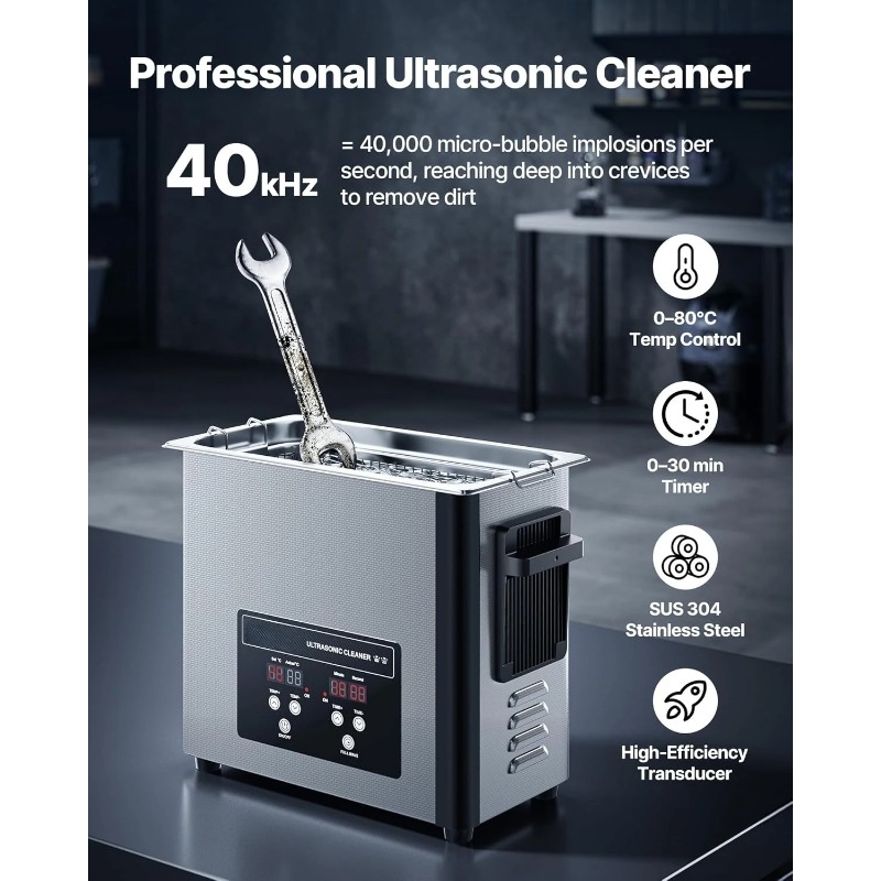 เครื่องทำความสะอาดอัลตราโซนิก  - Ultrasonic Jewelry Cleaner Digital Timer บทวิจารณ์และราคา
