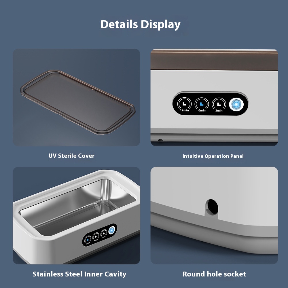 เครื่องทำความสะอาดอัลตราโซนิก  - Ultrasonic Cleaner Machine Glasses Denture บทวิจารณ์และราคา
