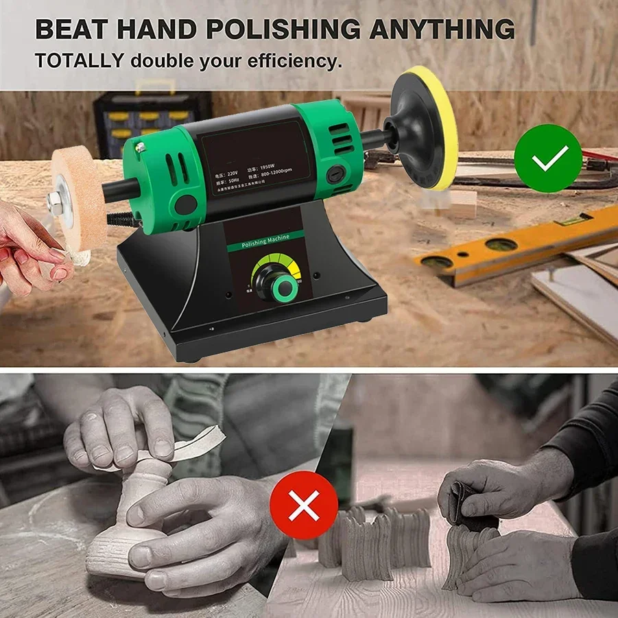 เครื่องขัดเงาแบบตั้งโต๊ะปรับคว - Bench Buffer Jewelry Polishing Machine บทวิจารณ์และราคา