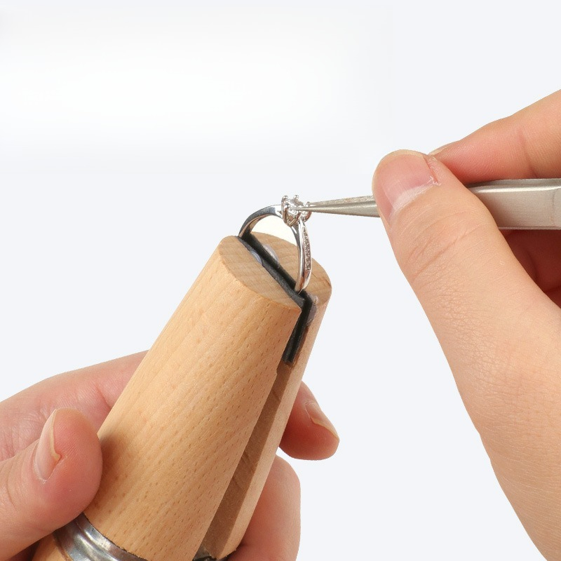 แหวนไม้แบบไม่ทำให้เกิดรอยขีดข่ - Ring Clamp Wood Jewelry Setting Tool บทวิจารณ์และราคา