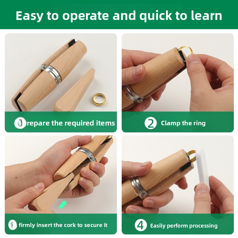 แหวนไม้แบบไม่ทำให้เกิดรอยขีดข่ - Ring Clamp Wood Jewelry Setting Tool บทวิจารณ์และราคา