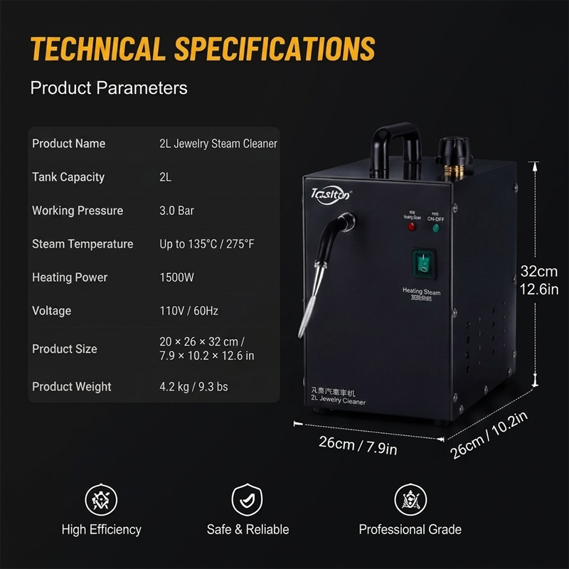 เครื่องทำความสะอาดเครื่องประดั - Jewelry Steam Cleaner Professional 2L บทวิจารณ์และราคา
