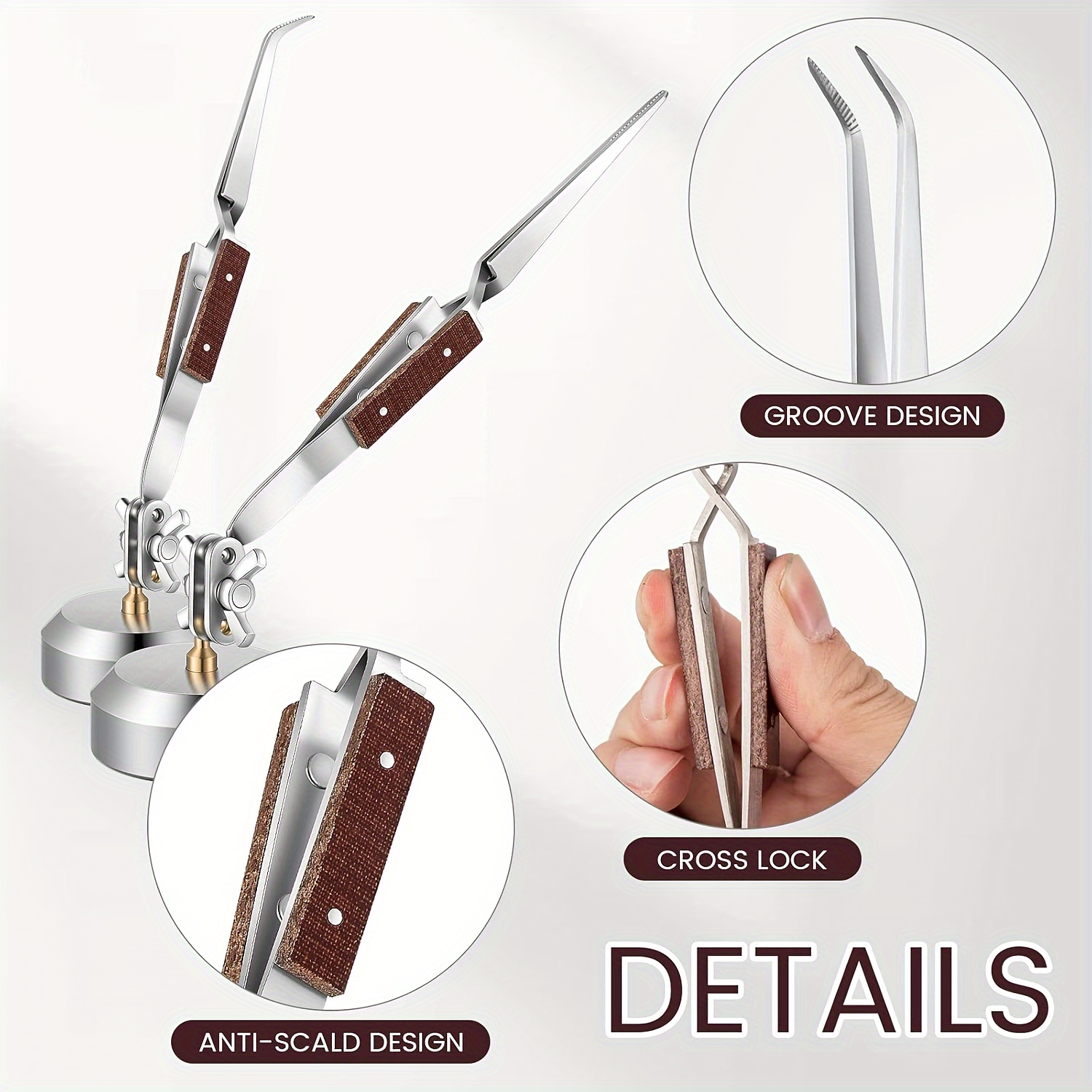 แหนบบัดกรีแบบมือสาม 360 °   ฐา - Third Hand Soldering Tweezers Base บทวิจารณ์และราคา