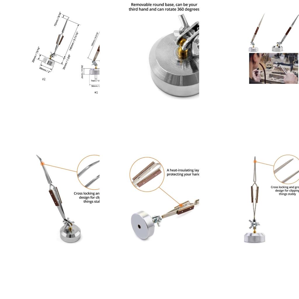 แหนบมือที่สามพร้อมฐานหมุนได้ 3 - Third Hand Soldering Tweezers Base บทวิจารณ์และราคา