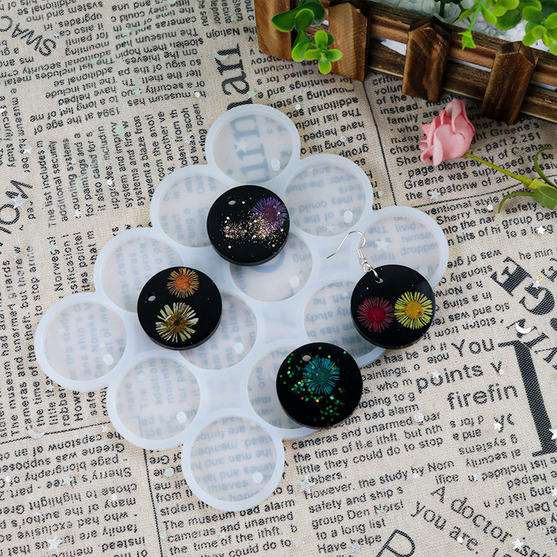 8/12pcs รอบรูปไข่จี้เรซินแม่พิ - Casting Mold Jewelry Silicone Rubber บทวิจารณ์และราคา