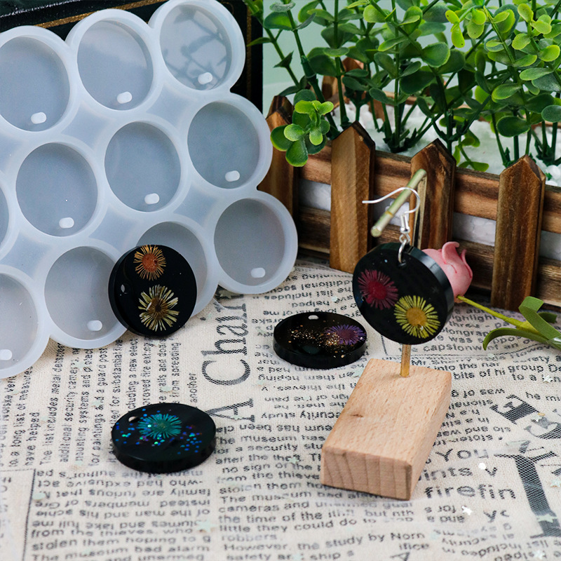 8/12pcs รอบรูปไข่จี้เรซินแม่พิ - Casting Mold Jewelry Silicone Rubber บทวิจารณ์และราคา