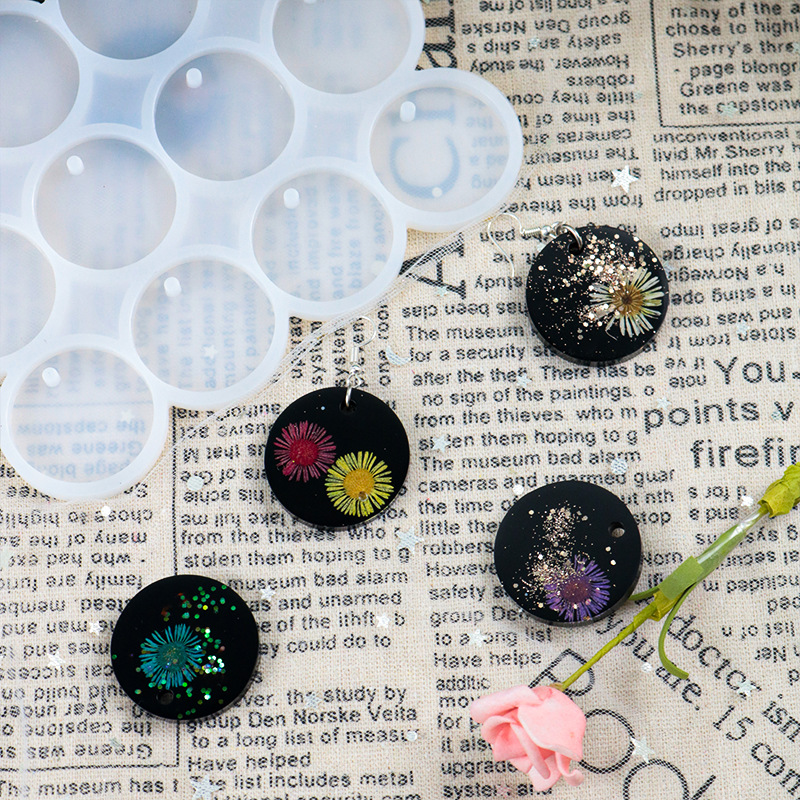 8/12pcs รอบรูปไข่จี้เรซินแม่พิ - Casting Mold Jewelry Silicone Rubber บทวิจารณ์และราคา