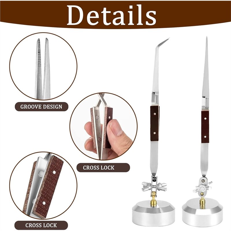 AT63-แหนบบัดกรีพร้อมฐาน รุ่น B - Third Hand Soldering Tweezers Base บทวิจารณ์และราคา