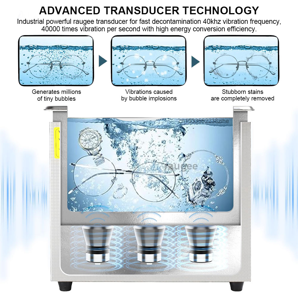 เครื่องทำความสะอาดอัลตราโซนิก  - Ultrasonic Cleaner Machine Glasses Denture บทวิจารณ์และราคา
