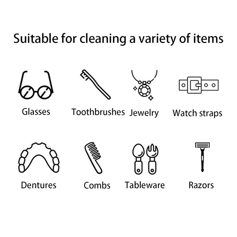 A84G- เครื่องทำความสะอาดฟันปลอ - Ultrasonic Cleaner Machine Glasses Denture บทวิจารณ์และราคา