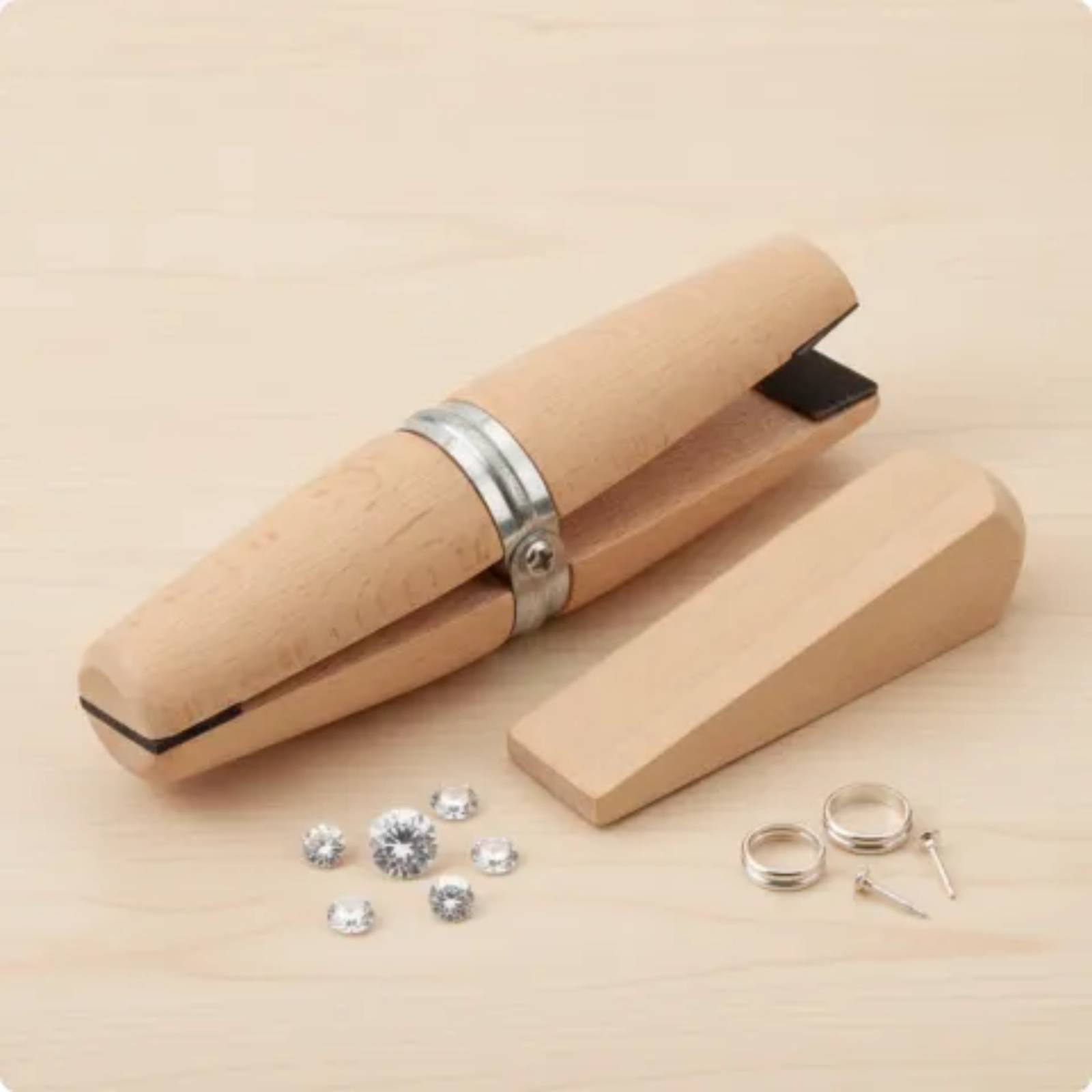 เครื่องมือหนีบแถบเครื่องประดับ - Ring Clamp Wood Jewelry Setting Tool บทวิจารณ์และราคา