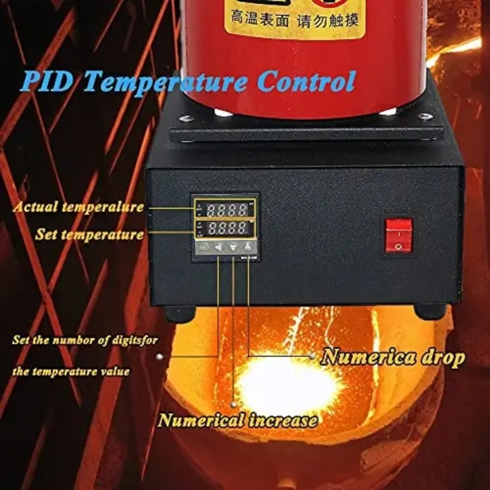 NIUPIKA เตาหลอมทองไฟฟ้าพร้อมเบ - Gold Melting Furnace Crucible 2Kg บทวิจารณ์และราคา