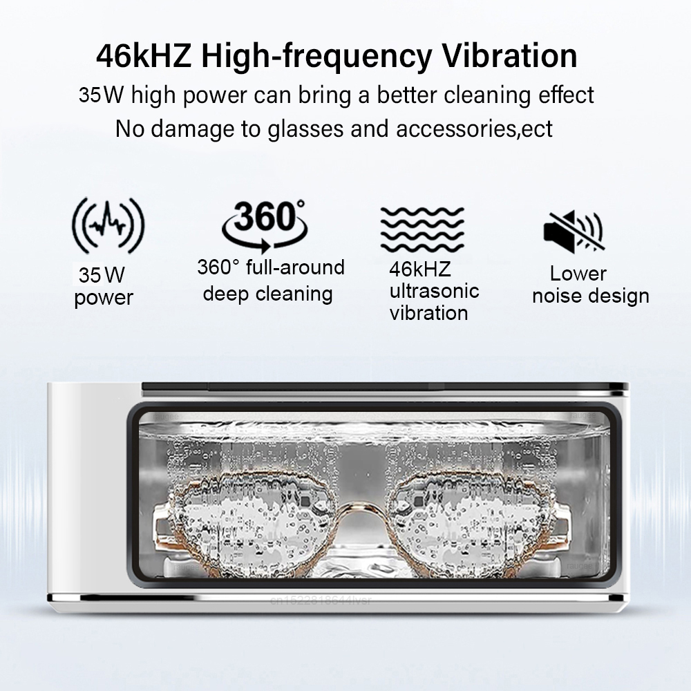 เครื่องทำความสะอาดด้วยคลื่นเสี - Ultrasonic Cleaner Machine Glasses Denture บทวิจารณ์และราคา